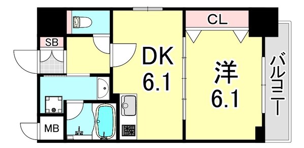 芦原橋駅 徒歩2分 10階の物件間取画像